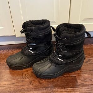 Kids Lands End Black Winter Boots